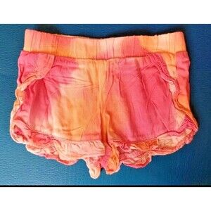 shorts 18 months girls Falls Creek Tie Dye orange pink ruffles baby toddler